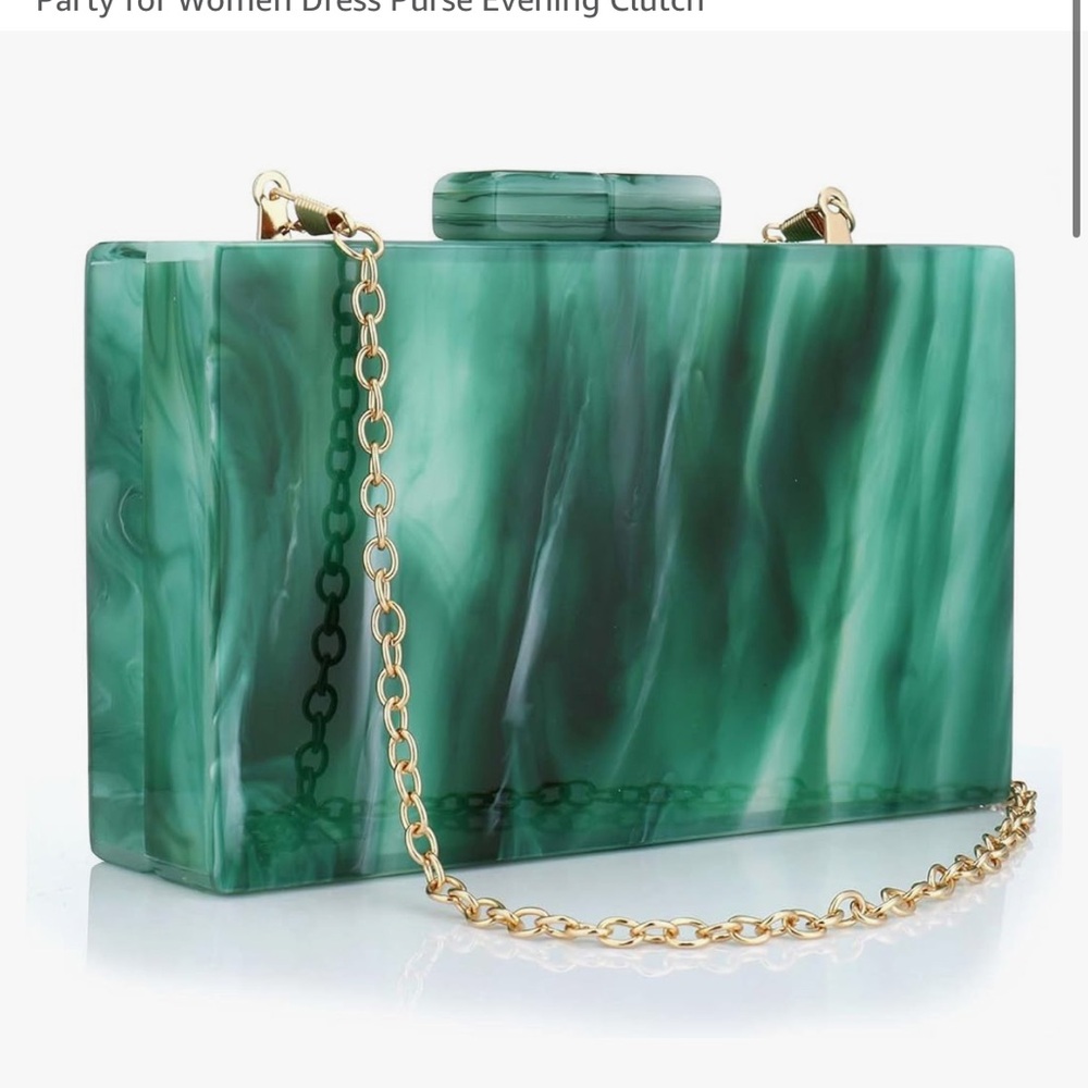 Acrylic Evening Bag Clutch with optional Chain